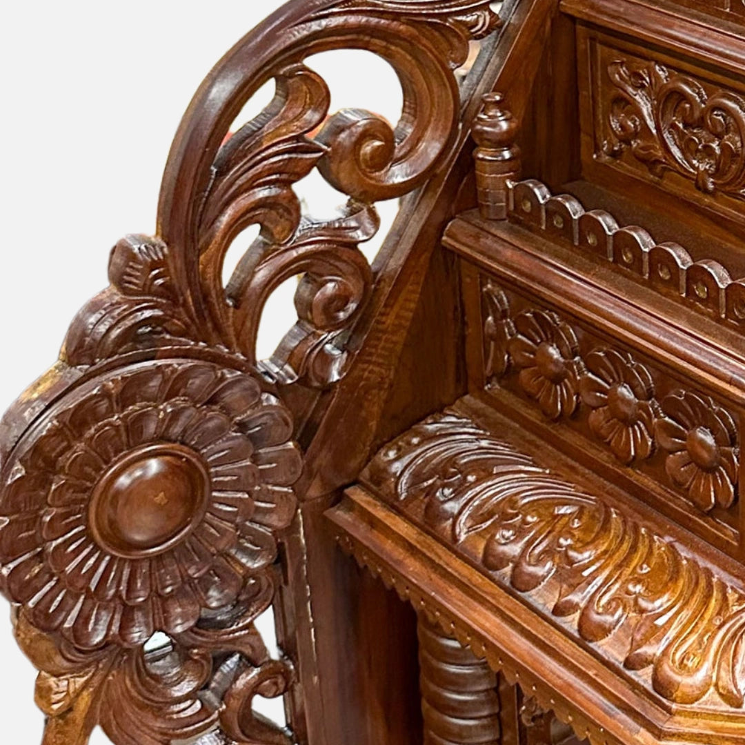 Aarzo Teak Wood Mandir (Teak) close view 