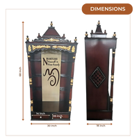 Aastha Teak Wood Mandap (Brown) dimensions