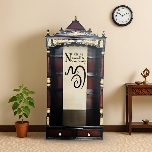 Aastha Teak Wood Mandap (Brown) lifestyle view