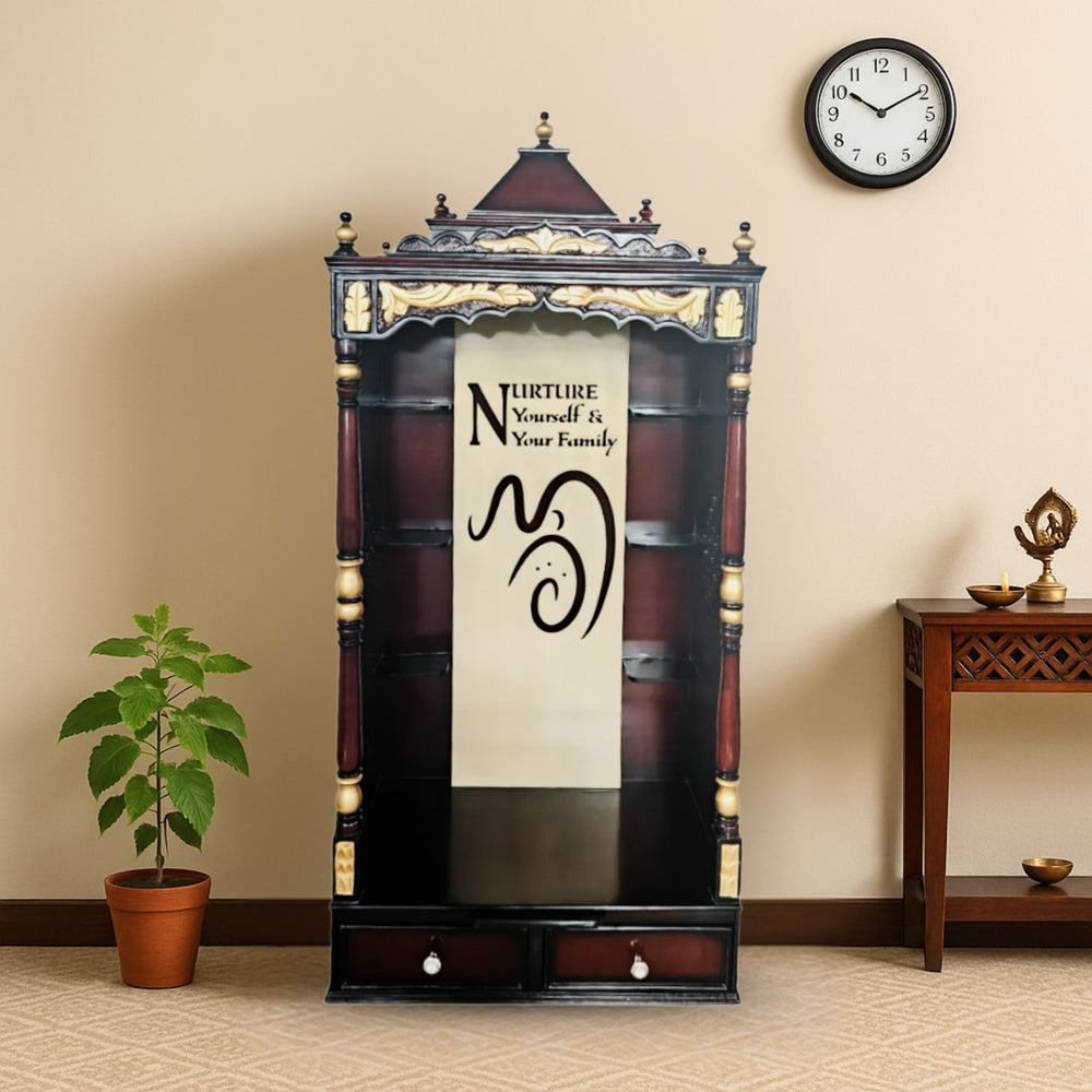 Aastha Teak Wood Mandap (Brown) lifestyle view