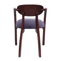 Abetos Teak Wood Arm Chairs (Grey) Back View