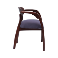 Abetos Teak Wood Arm Chairs (Grey) side view