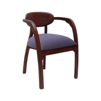 Abetos Teak Wood Arm Chairs (Grey) side angle 