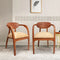 Abetos Teak Wood Arm Chairs (Teak Beige) lifestyle view