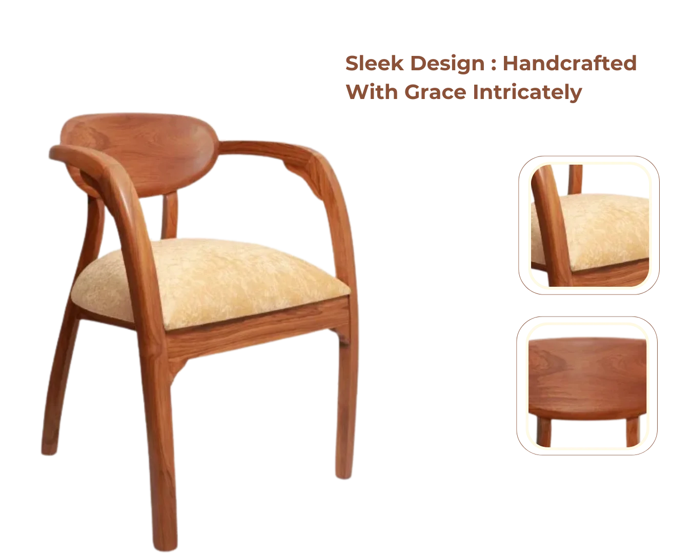 Abetos Teak Wood Arm Chairs Product Showcase(Teak Beige)