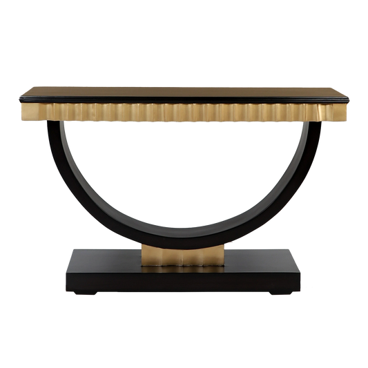 Ace Solid Wood Console Table (Black Gold)