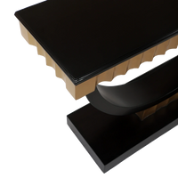 Ace Solid Wood Console Table in Black Gold color zoom view