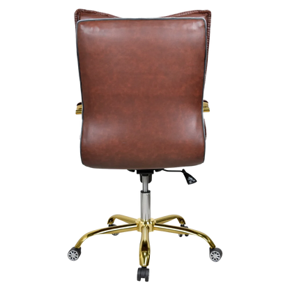 Adeka Medium Back Office Executive Chair (Brown) Back View
