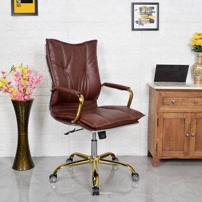 Adeka Medium Back Office Executive Chair (Brown) Lifestyle View