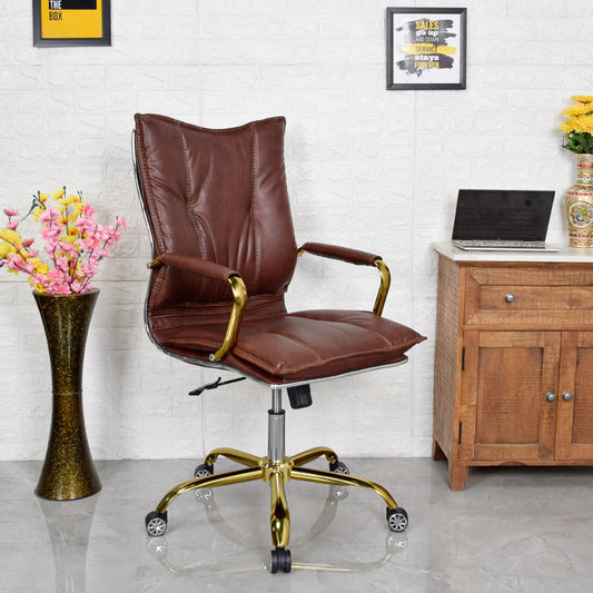 Adeka Medium Back Office Executive Chair (Brown) Lifestyle View