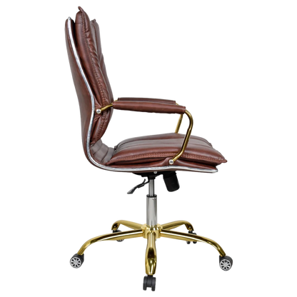 Adeka Medium Back Office Executive Chair (Brown) Side View