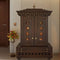 Adhir Teak Wood Pooja Mandap with Door (Wenge) Lifestyle Image