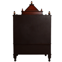 Adhyatma Floor Rested Pooja Mandir without Door Back View(Brown)