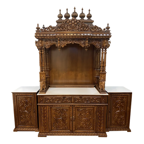 Adityam Teak Wood Mandap - Brown