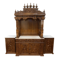 Adityam Teak Wood Mandap (Brown) front view