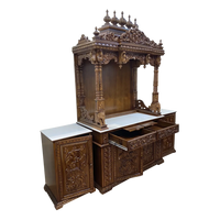 Adityam Teak Wood Mandap (Brown) side angle 
