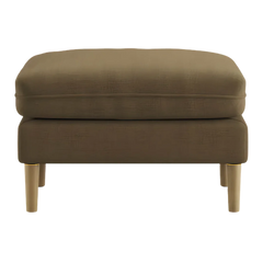 Aeris Teak Wood Ottoman Stool (Umber Brown)