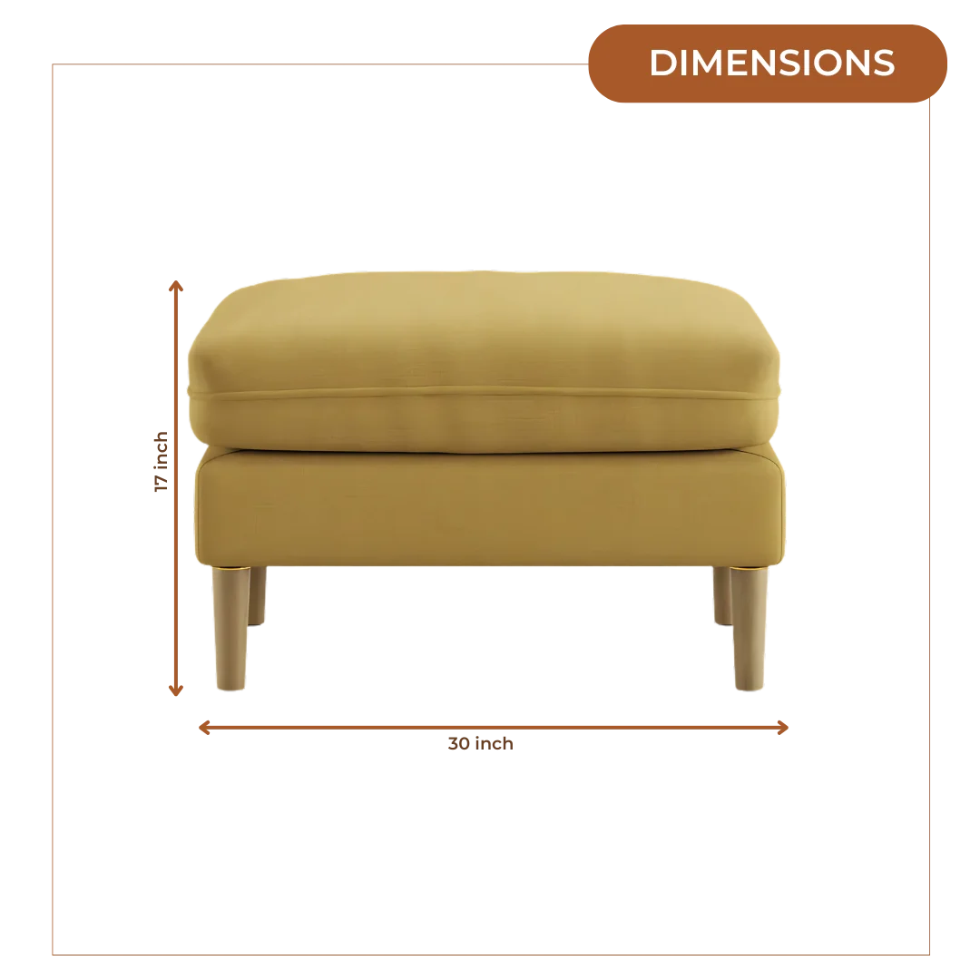 Aeris Teak Wood Ottoman Stool dimensions