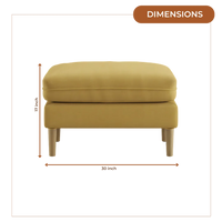 Aeris Teak Wood Ottoman Stool dimensions