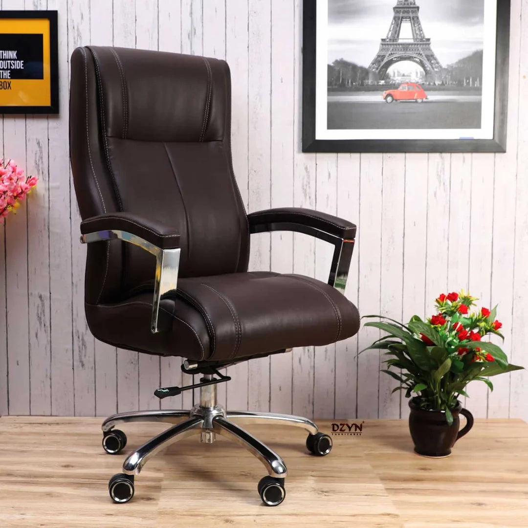 Affarista Big & Tall Executive Office Chair (Brown) Lifestyle View