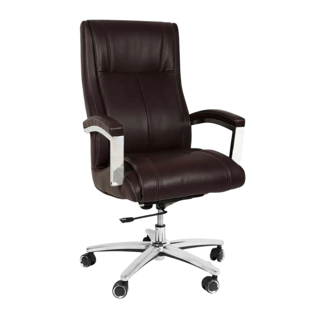 Affarista Big & Tall Executive Office Chair (Brown) Side Angle