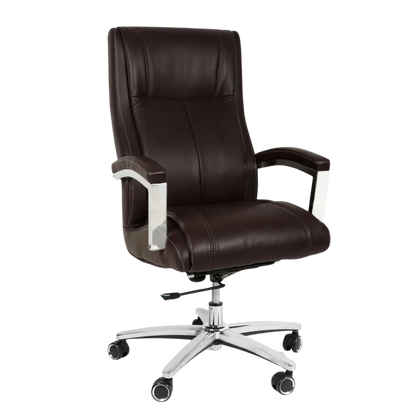 Affarista Big & Tall Executive Office Chair (Brown) Side Angle