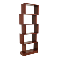 Solid Wood Book Shelf (Brown) Side Angle