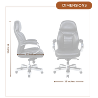 Aident Recliner Office Executive Chair (Black) Dimensions