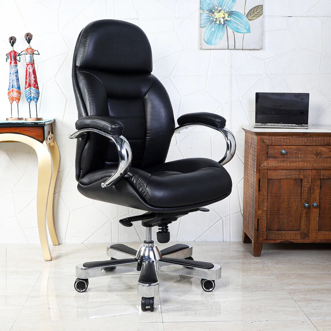 Aident Recliner Office Executive Chair (Black) Lifestyle View