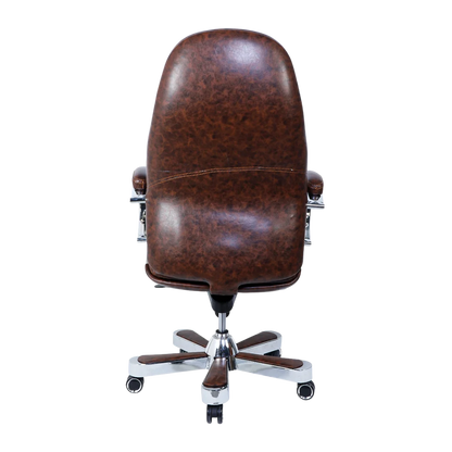Aident Recliner Office Executive Chair (Brown) Back View