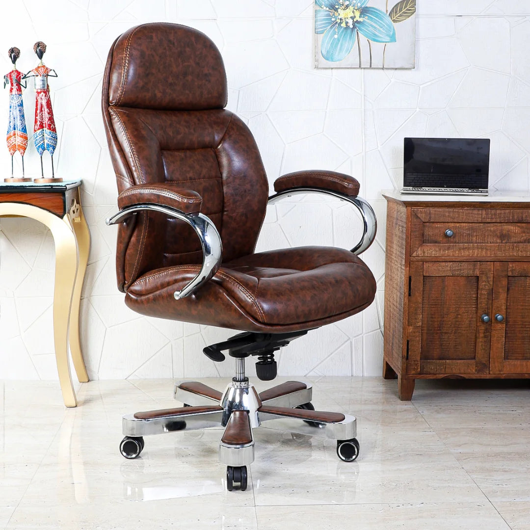 Aident Recliner Office Executive Chair (Brown) Lifestyle Image