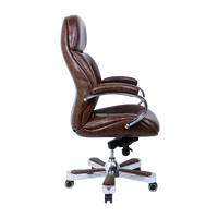 Aident Recliner Office Executive Chair (Brown) Side Angle