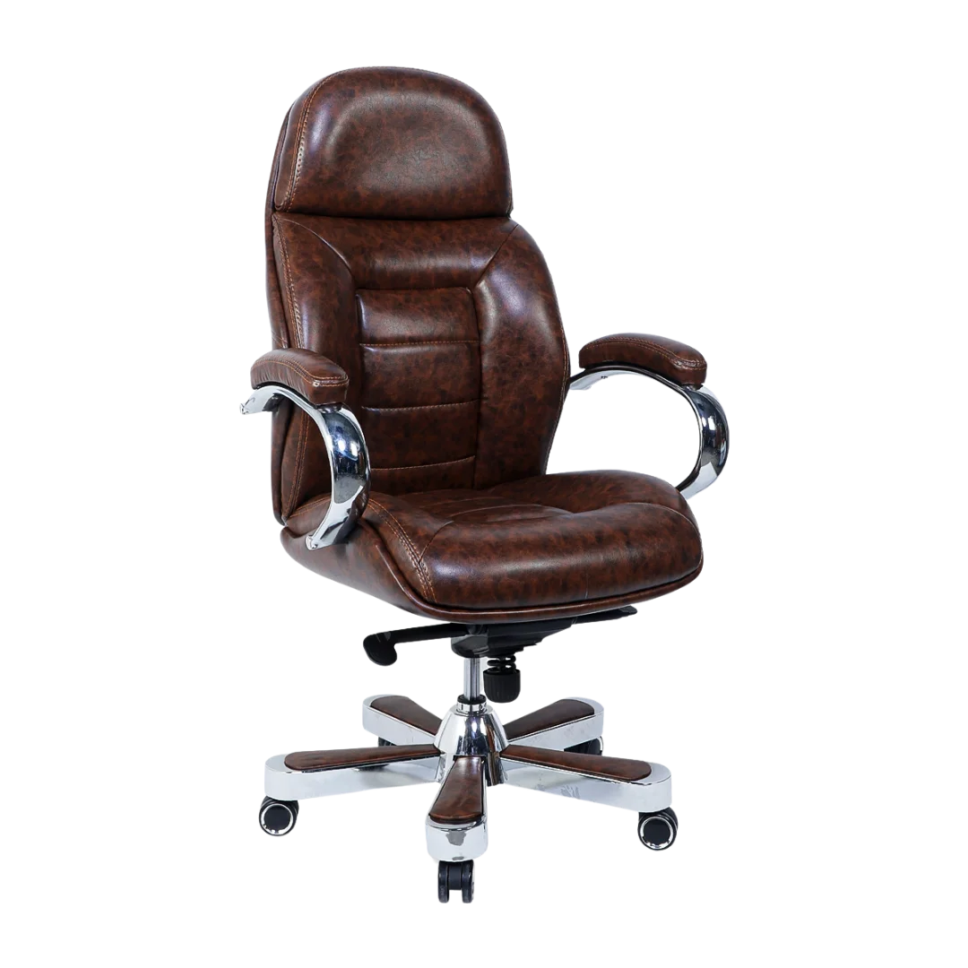 Aident Recliner Office Executive Chair (Brown) Side View