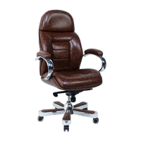 Aident Recliner Office Executive Chair (Brown) Side View