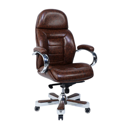 Aident Recliner Office Executive Chair (Brown) Side View