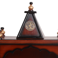 Alaya Wall Mount Pooja Mandir without Door (Brown Gold) zoom view