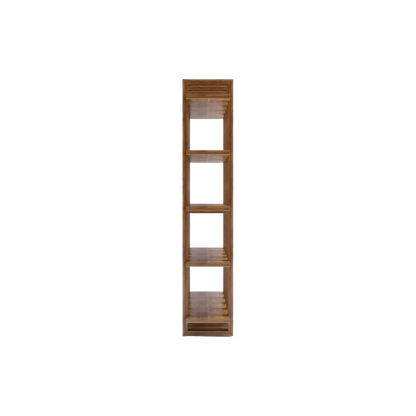 Alcove Wood Book Shelf (Teak) side view