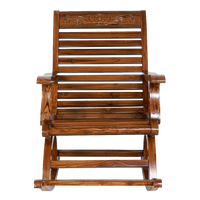 Aldin Teak Wood Rocking Chair in Teak color front view