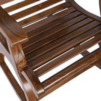 Aldin Teak Wood Rocking Chair in Teak color zoom view
