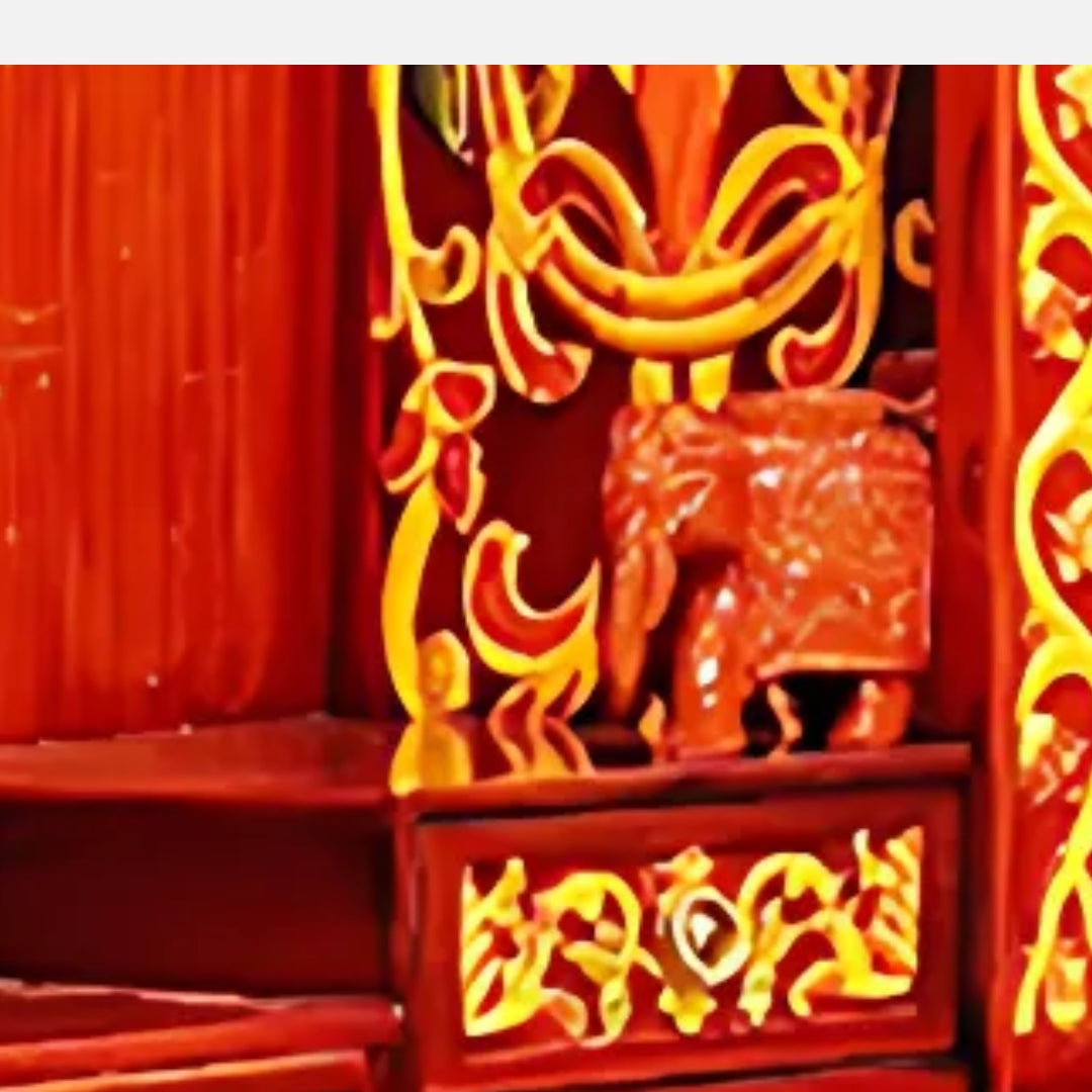 Ambikesh Teak Wood Mandap (Teak) close view