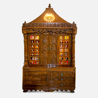 Ameya Teak Wood Mandap (Teak) front view