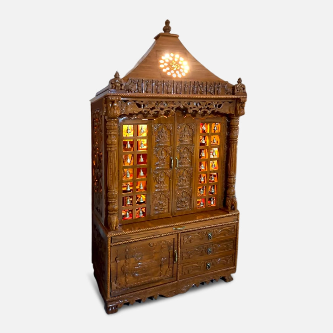 Ameya Teak Wood Mandap (Teak)  side angle 