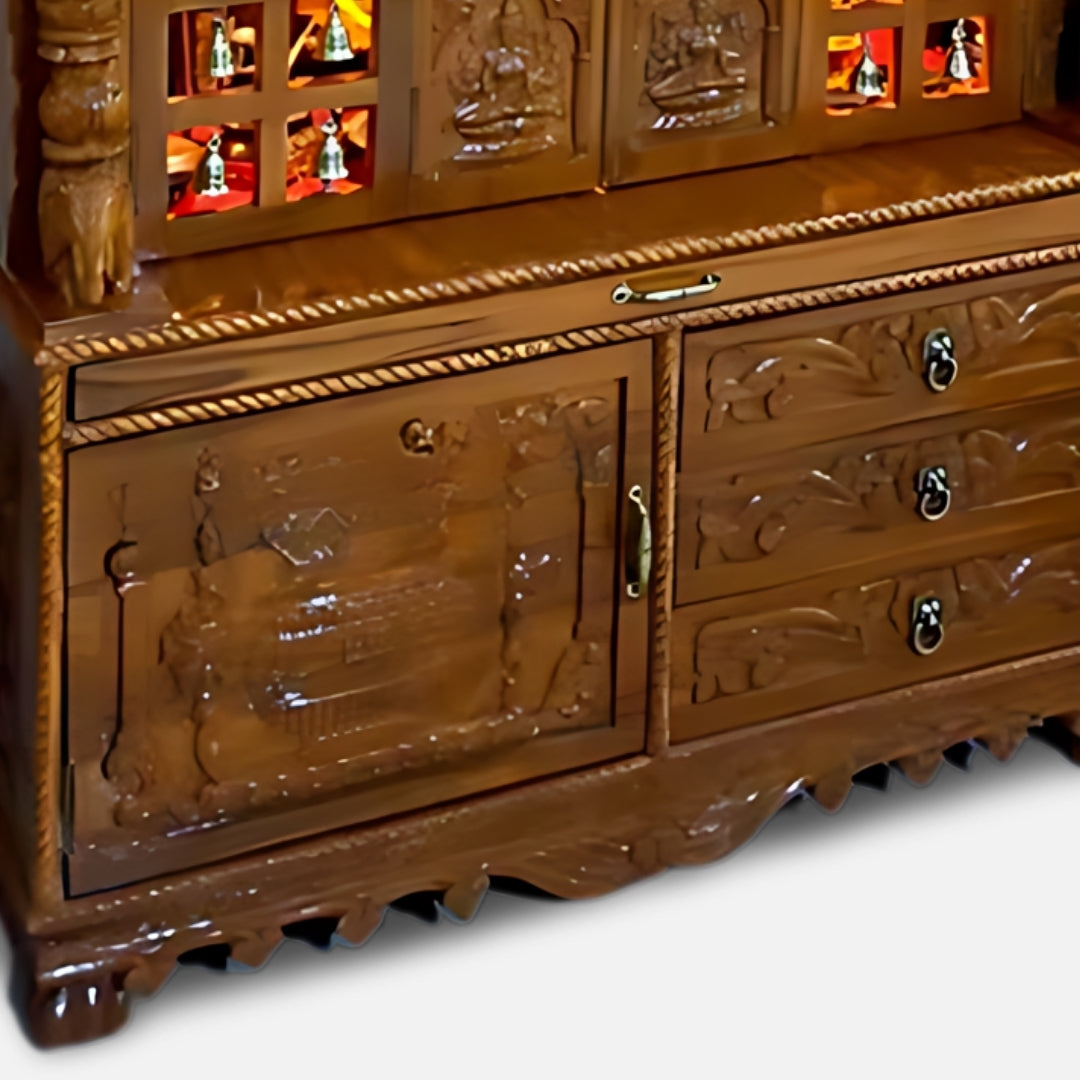 Ameya Teak Wood Mandap (Teak) zoom drawer view 