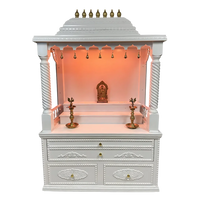 Amrita Teak Wood Mandap (White) front view