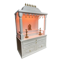 Amrita Teak Wood Mandap (White) side angle