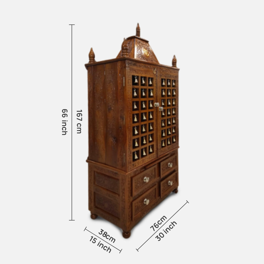  Amritalaya Teak Wood Mandap (Teak) dimensions