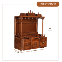 Amritaya Sheesham Wood Mandap (Teak) Dimensions 