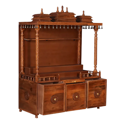 Amritaya Sheesham Wood Mandap (Teak) Side angle