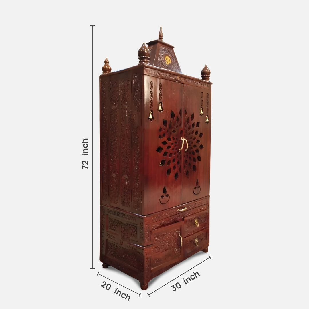  Amruta Teak Wood Mandap (Brown) dimensions 