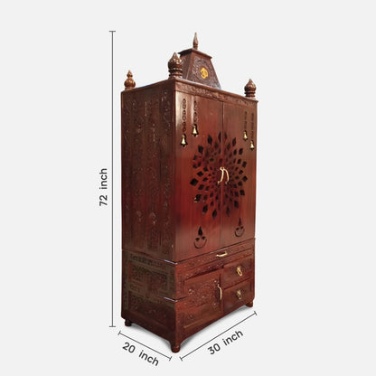 Amruta Teak Wood Mandap (Brown) dimensions 